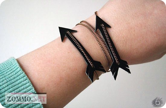 Браслет из кожи со стрелами