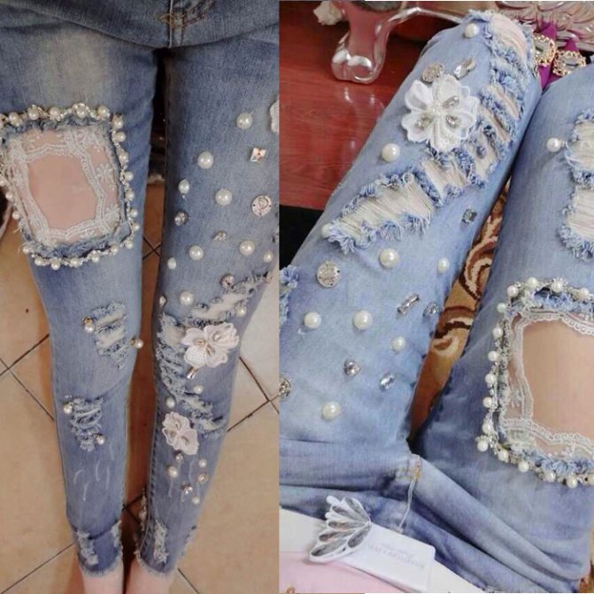 Делаем дырки и эффект потертости на джинсах своими руками