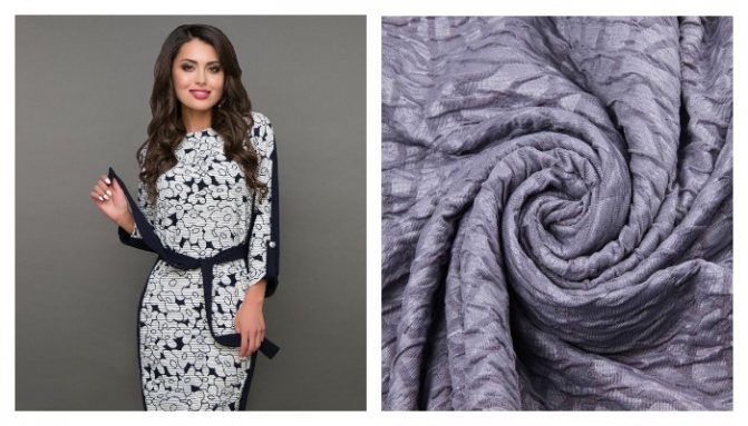 Девушка в платье из ткани фукра