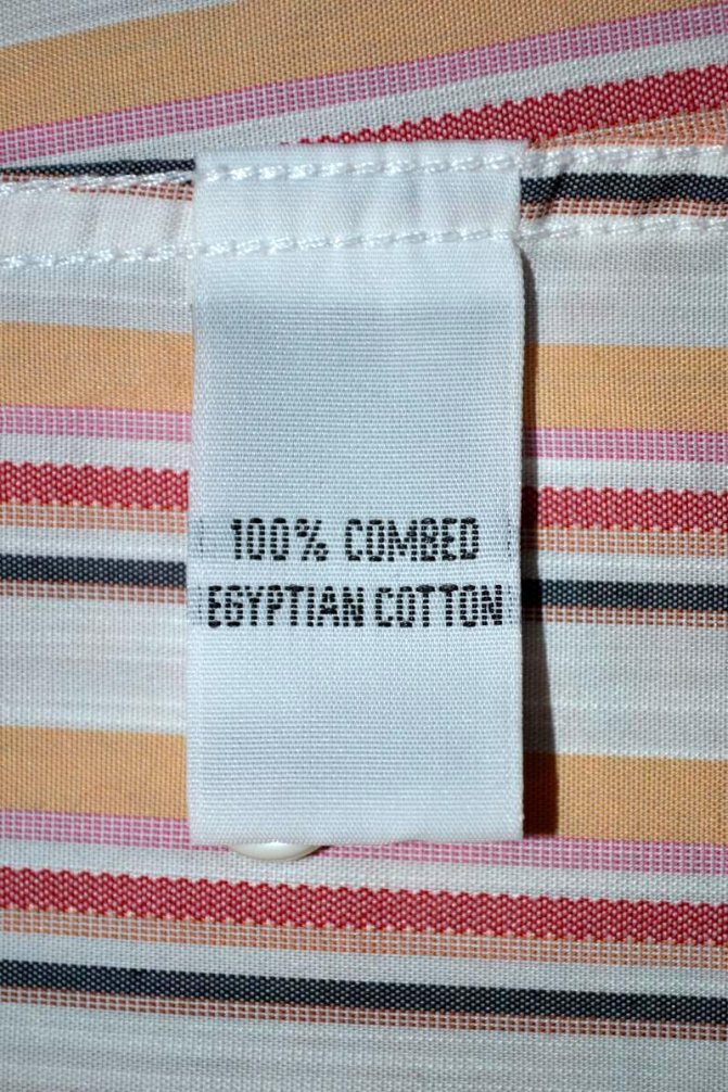 этикетка египетский хлопок