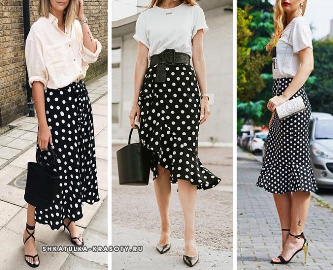 кому идет юбка в горошек