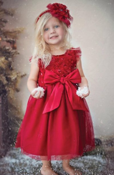 красное платье