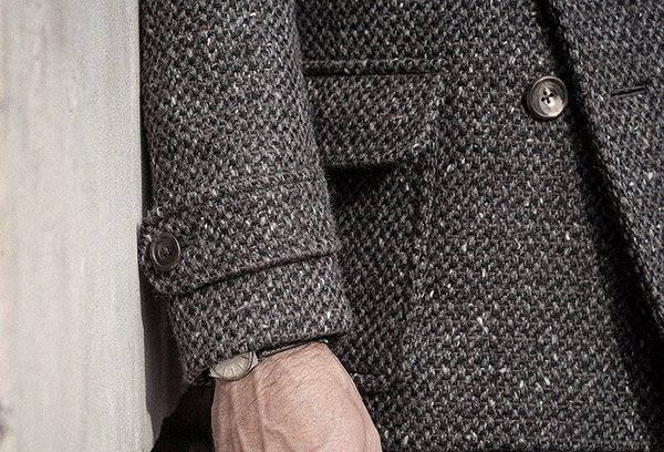 Пальто из грубой шерсти