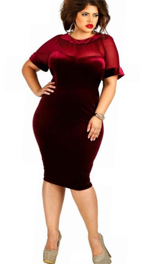 Платье из бархата большого размера. Какие фасоны можно считать наиболее удачными