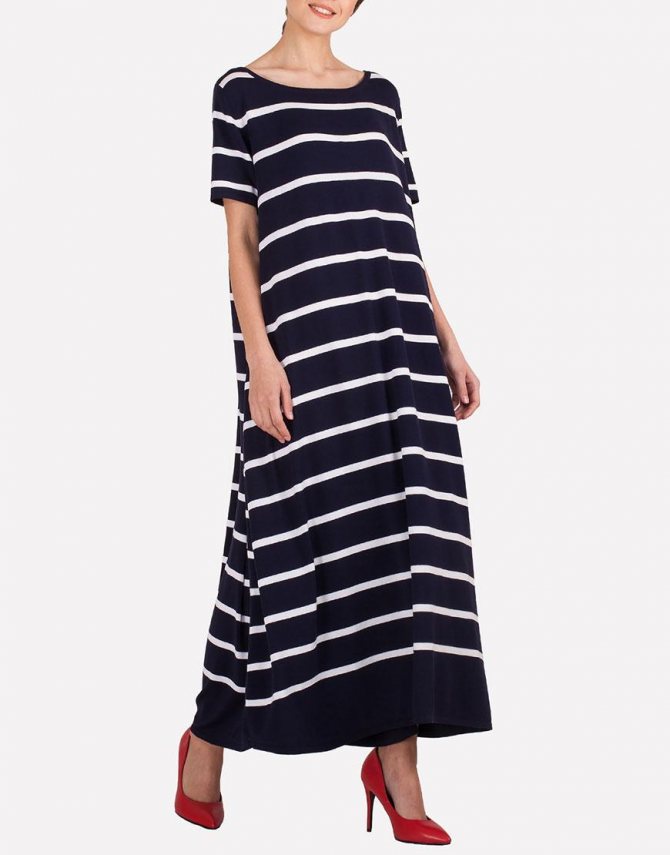 платье в полоску