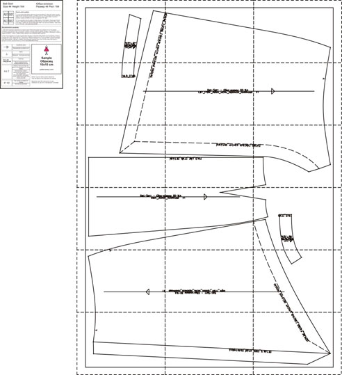 Пример готовой выкройки юбки-колокол