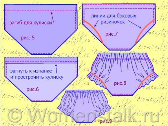 шьем детям трусики