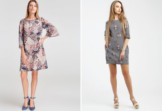 ситцевое свободное платье