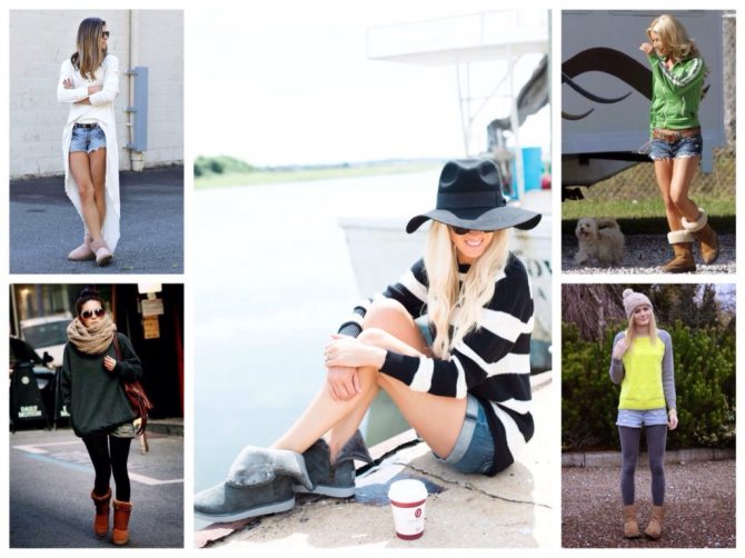 угги с шортами