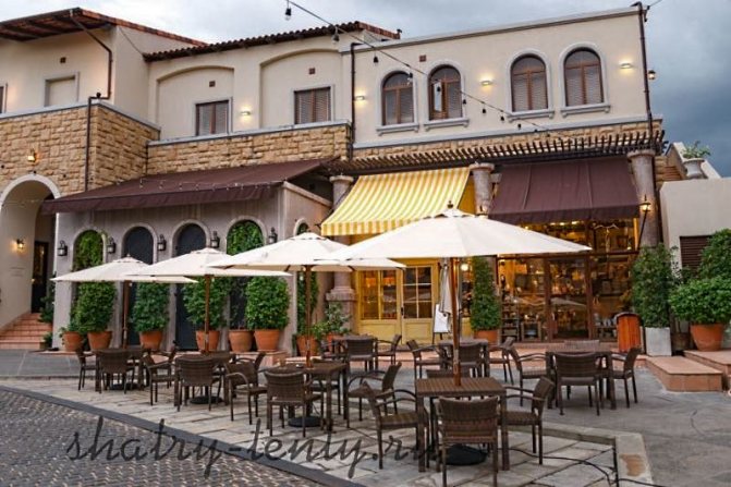 Уличные маркизы для кафе из акриловой тентовой ткани